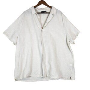 ASOS Design Linen Blend Button Shirt 3XL Relaxed Fit Minimalist Coastal